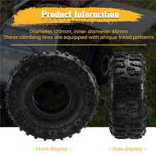 1.9-Inch Hub Tyre Climbing Tyre is Suitable for AXIAL SCX10 90046 D90 TRX4 Rc Automotive Track Vehicle