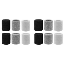 4X Bracelets de Sport pour Hommes et Femmes - Bandeau Anti-Humidité en Coton Éponge Athlétique pour le Sport
