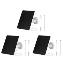 3X Solarmodul für Überwachungskamera im Außenbereich, Wasserdichtes 5-W-Solarmodul-Ladegerät für Ring Spotlight Cam /Pro