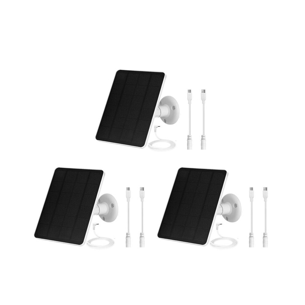 3X Solar Panel For Outdoor Security Camera,5W Waterproof Solar Panels Charger For Ring Spotlight Cam /Pro 6032879143056