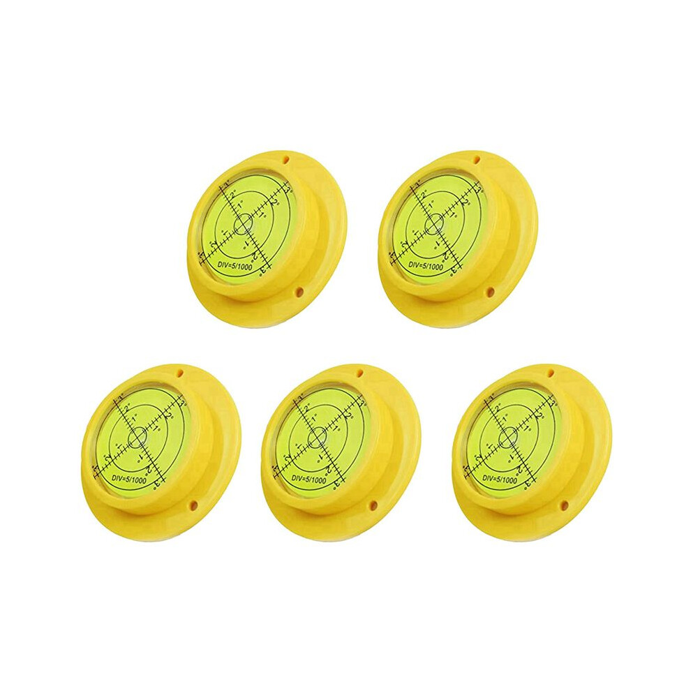 5X Round Bubble Level, 90X17mm High Precision Circular Spirit Level With 3 Mounting Holes, Measuring Instrument Tool 6032145482797