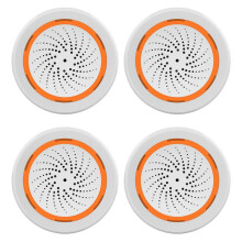 4X ZigBee NEO 90DB Sound and Light Sensor Tuya  Life Built-in Siren Alarm Sensor