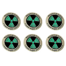6X Science Enamel Pin - Glow in the Dark - Forget Lab Safety I Want Super Powers Lapel Pin Hat Pin - Funny Pin