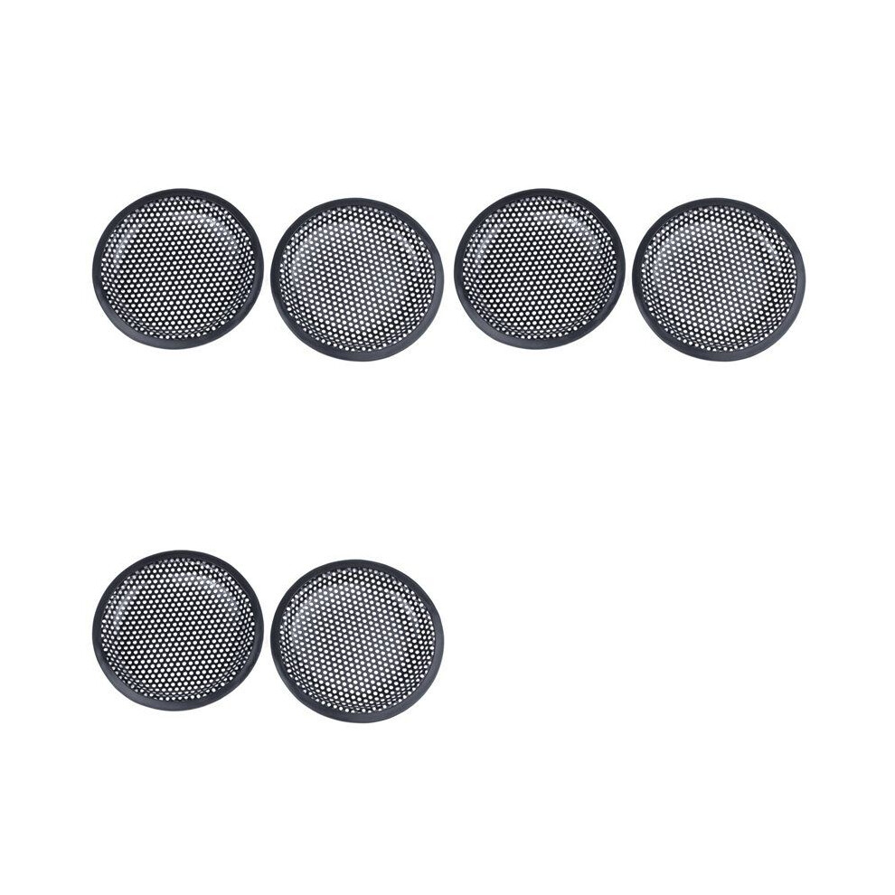 6.5Inch Metal Mesh Round Car Woofer Cover Speaker Grill 6 Pcs Black 6031722879593