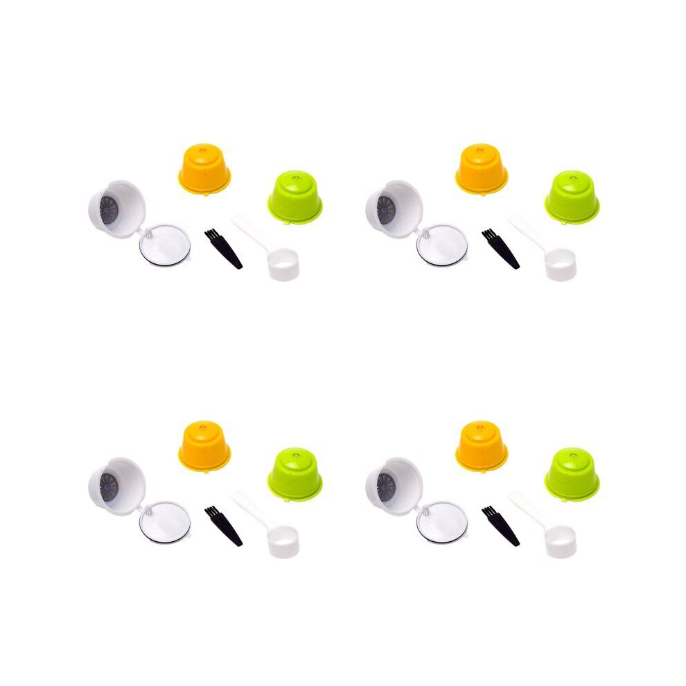 12 Pcs Coffee Capsules Refillable Coffee Capsules Pods Reusable Universal Coffee Filter With Spoon Brush A 6032455317888