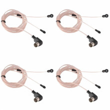 4X Antenna FM di Trasmissione 75 Ohm Dipolo Antenna T Interna Antenna Maschio Connettore Tipo F Antenna FM Trasmittente Trasparente Doppio Maschio