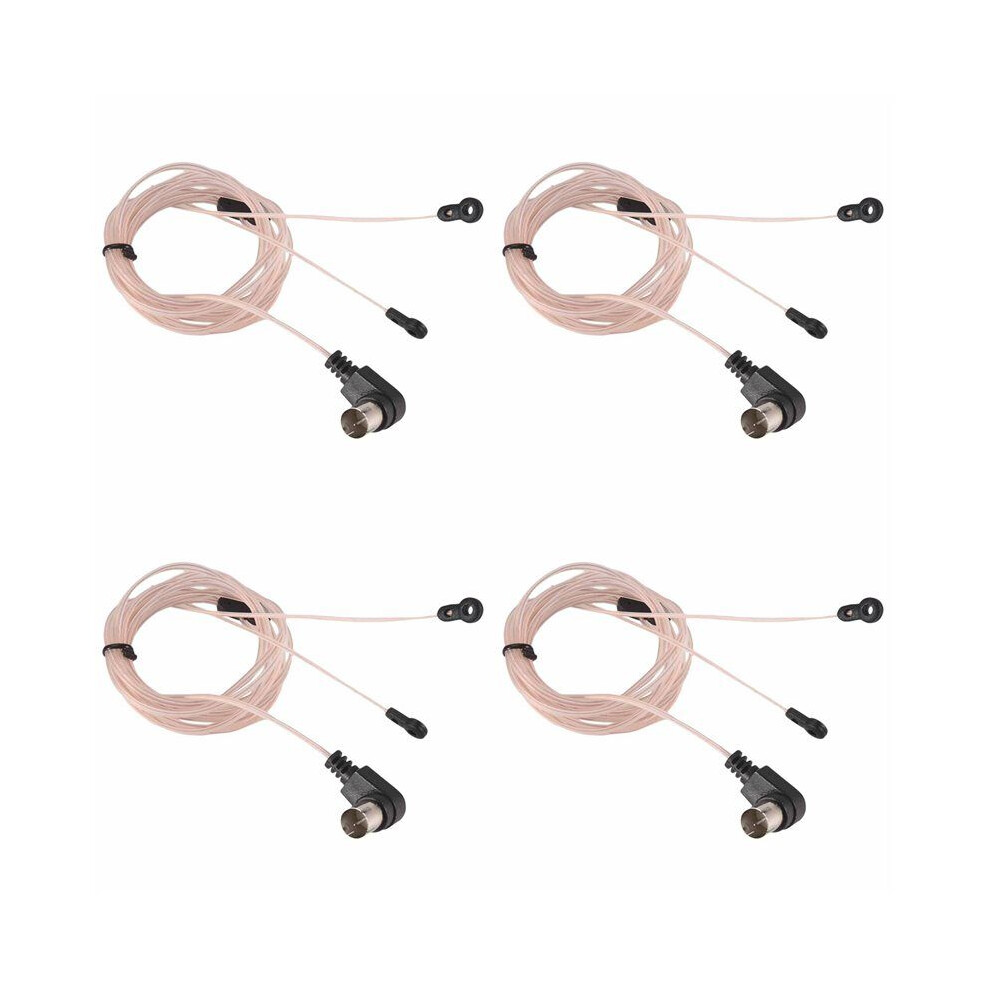 4X Fm Broadcast Antenna 75 Ohm Dipole Indoor T Antenna Aerial Male F-Type Connector Transmitting Fm Antenna 6031444445496