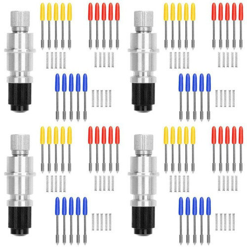 120 Pcs 30/45/60 Degree Blade Vinyl Cutter Plotter Cutting Blades for CB09 CB09U Graphtec with Blade Holder Base