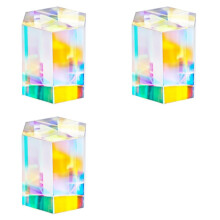 3X Prisma de Dispersão Óptica RGB de 1,2 Polegadas X- para Ensino de Física, Prisma de Cristal de Arco-Íris, Acessórios para Fotografia