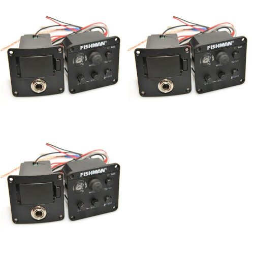 3X FISHMAN GUITARS Gitarrpickup ISYS+ EQ Preamp System för Akustisk Gitarr, Förstärkare, Justerbart Ljud, Gitarrtillbehör