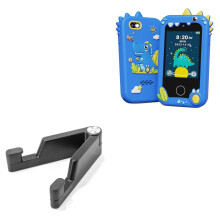 Adjustable Aluminum Phone Stand for KOKODI Kids Smart Phone 2.8in, Stable Non‑Slip Rubber Feet, Jet Black