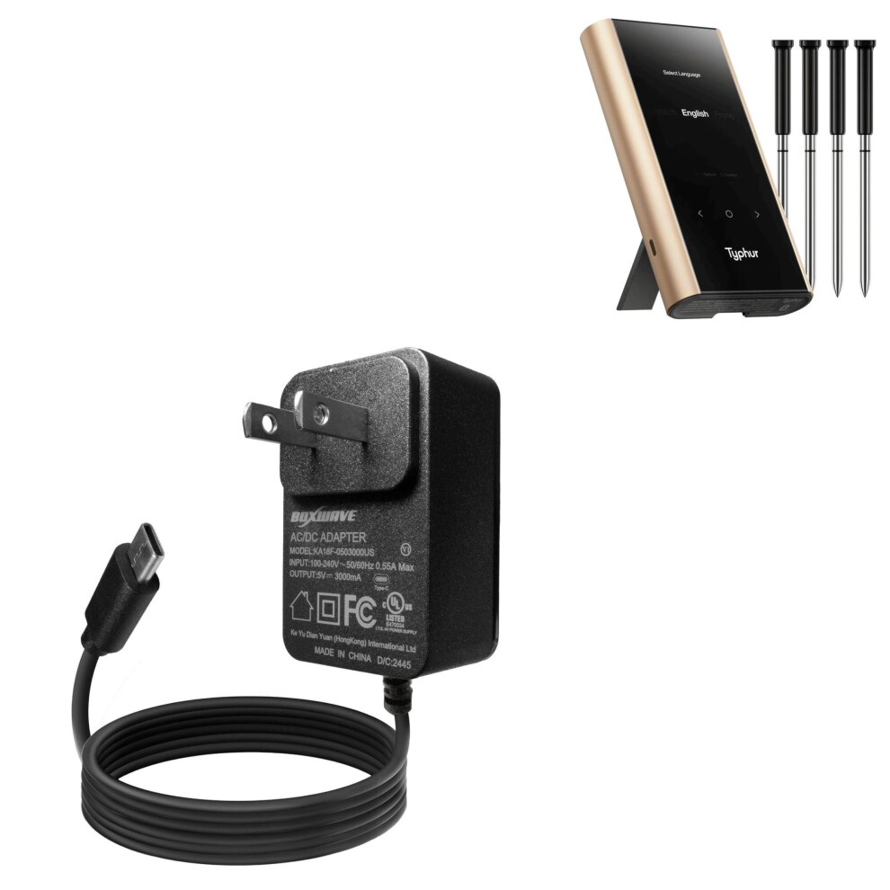 15W Wall Charger With Builtin 3Ft Cable, Fast Charging Compact Plugin Usb Charger For Typhur Sync Quad Gold 9092120012439