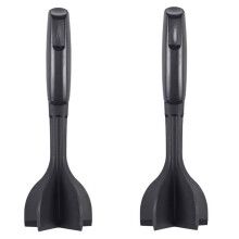 2X Meat Chopper, Ground Beef Masher, Heat Resistant Meat Masher for Hamburger Meat, Chop and Stir Meat Masher Tool-Black