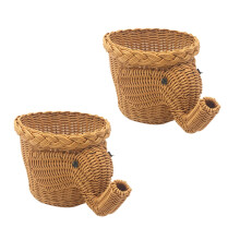 2X Hand Gemachte Bambus Elephant Wicker Picknick Korb Lebensmittel Brot Camping Picknick Korb Bambus Obst Ablage Korb