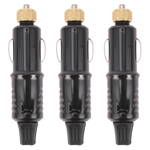 3X 12/24V Replacement Car Cigarette Lighter Socket Plug Adapter Charger + Fuse Set