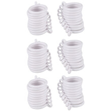 60X White 25mm Inner Plastic Curtain Rings