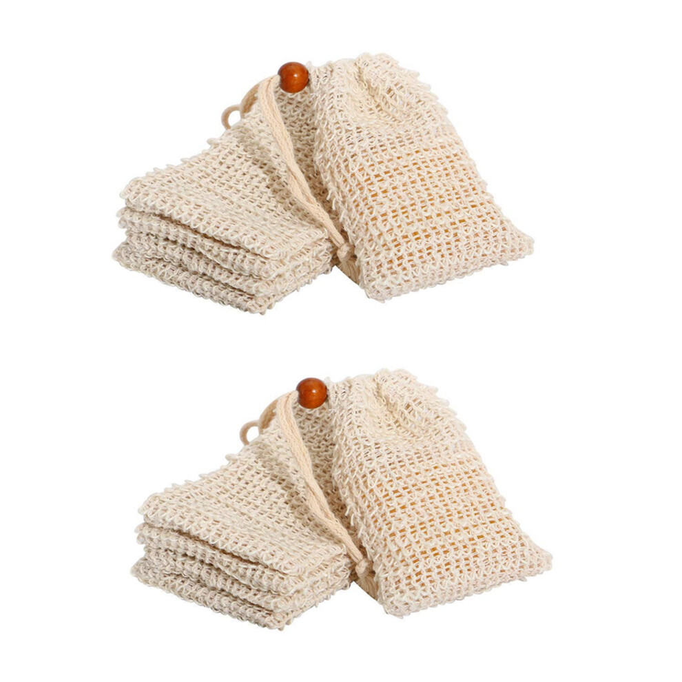 Typecat Shower Bath Sisal Soap Bag Natural Sisal Soap Bag Exfoliating Soap Saver Pouch Holder 40Pcs