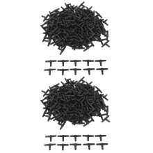 400Pcs 1/4 Inch Universal Barbed Tee Fittings, Drip Irrigation Barbed Connectors for 1/4 Inch Water Hose Connectors