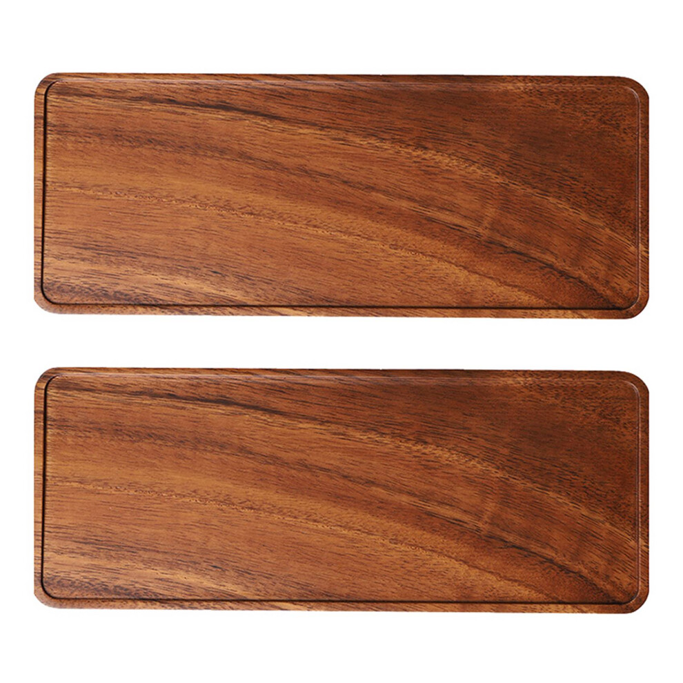 Typecat 2X South American Walnut Tray, Solid Wood Wooden Afternoon Tea Tray, Fruit Tray, Coffee Shop Simple Snack Tray