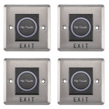 4X Infrared Sensor No Contact Contactless Switches Door Release Exit Button with LED Indication