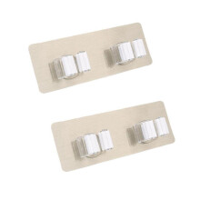2X Wall Tile Sticking Mop Organizer Holder Rack Plastic Wall Mounted Brush Swabber Swob Handle Grasp Catch Holding Hook