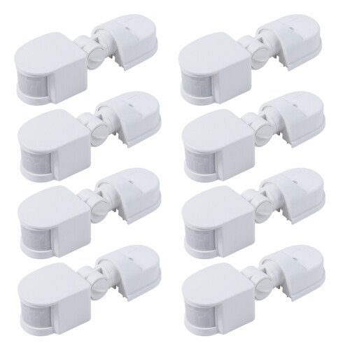 10X Infrared Motion Sensor AC110V-240V Adjustable Sensor  for PIR Body Motion Sensors (White)