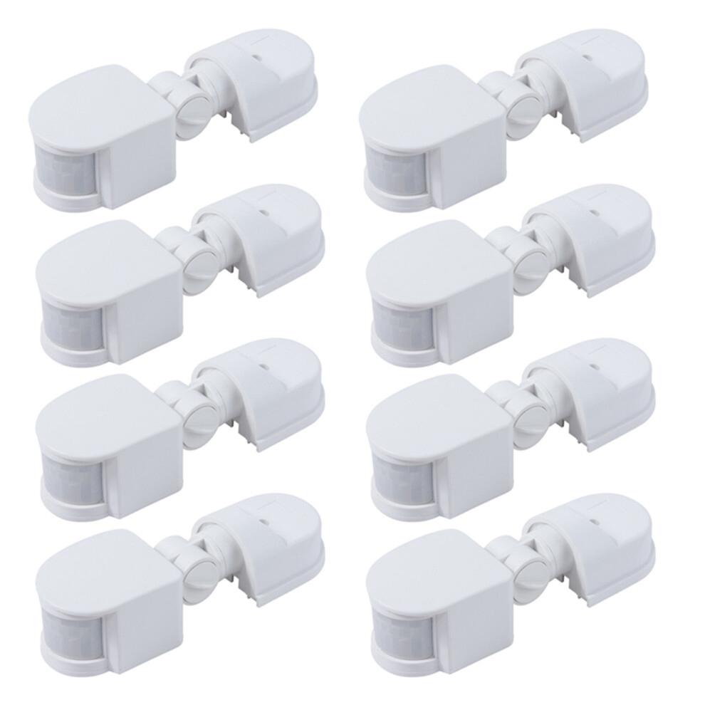 10X Infrared Motion Sensor Ac110v-240V Adjustable Sensor For Pir Body Motion Sensors (White) White 6032923130278
