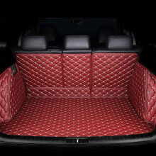 Full Coverage Leather Car Boot Liner Red Car Cargo Mat Protector with Durable Surface for GLS