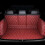 Full Coverage Leather Car Boot Liner Red Car Cargo Mat Protector with Durable Surface for GLS 1