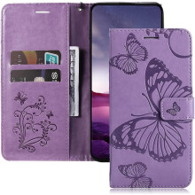 Butterfly Wallet Case for Women, 2 in 1 Flip Cover with Card Holder and Kickstand for Samsung Galaxy A36 5G
