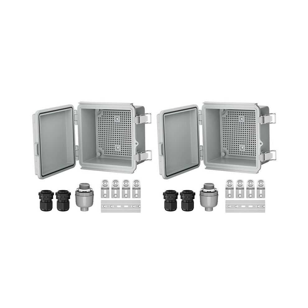2X Outdoor Electrical Box Ip67 Outdoor Waterproof Distribution Box Outdoor Hinge Power Box Waterproof Junction Box 6031243395381