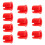 10Pcs Plastic Valves Stem Adapter Plugs for Bikes-Red 1