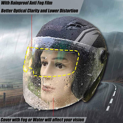 Universal Motorcycle Helmet Clear Rainproof Film Clear Patch Screen Universal Riding Accessories