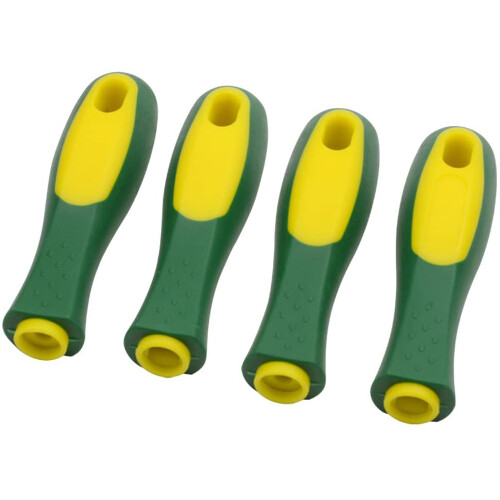 8 Pack Ergonomic Rubber File Handle for File or Mills, Round Hole and Rectangular Hole, 4-1/3Inch Length 2