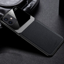 Convient pour IPhone12 Etui de TéLéPhone Portable en Cuir pour 12 Housse de Protection pour Homme avec Motif en Cuir Miroir D'Affaires