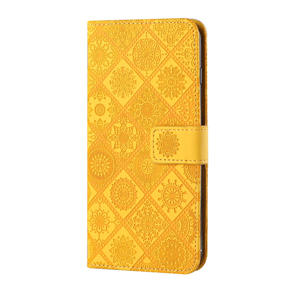 Leather Flip Wallet Case With Magnetic Lock, Kickstand And Card Holder Â For Xiaomi Mi 12 Lite Yellow 9092120013535