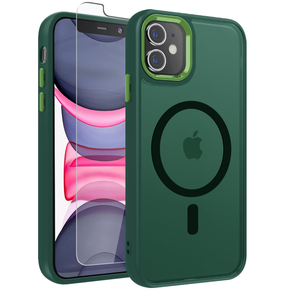 Magnetic Shockproof Slim Translucent Cover Antifingerprint Matte 6.1 Inch Case For Iphone 11 Magsafe Green 9771547389958
