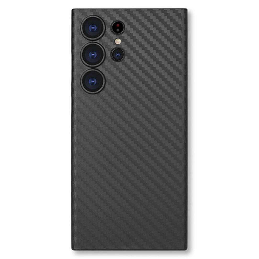 Ultra Thin Shockproof Case For Samsung Galaxy S25 Ultra S25 Plus, Carbon Fiber Texture Antifingerprint Cover, Black 9092120013849