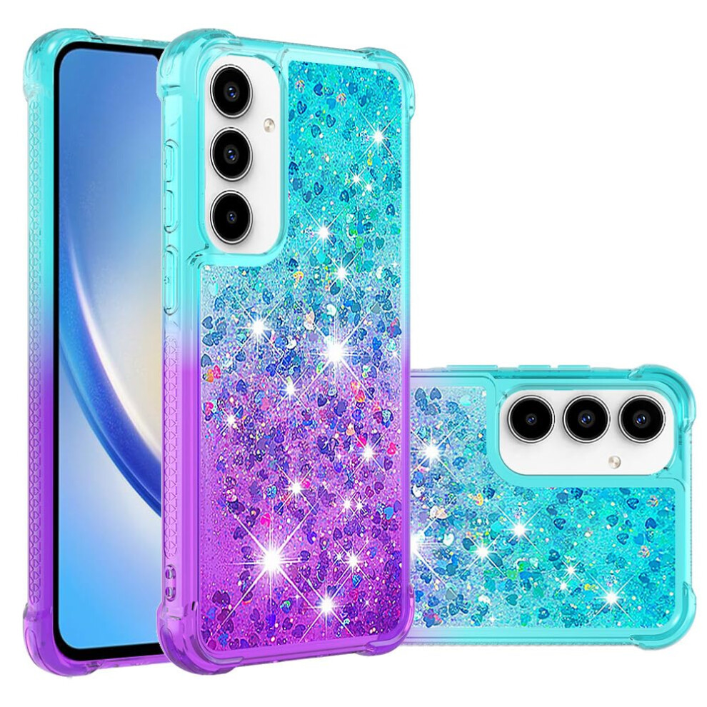 Case For Samsung Galaxy A56 5G Glitter Quicksand Shockproof Tpu Cover Gradient Sparkle Sky Blue Purple Blue,Purple 9092120013962