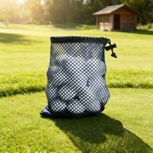 3Pcs Ergonomic Golf Ball Drawstring Bags for Enhances-Black 2