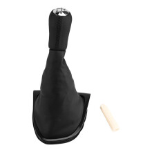 Manual Transmission 5 Speed PU Leather Gear Shift Knob Stick Gaiter for Clio 4 IV 2012-2020 LHD