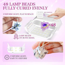 96W UV Resin Lamp:Double-Sided UV Lamp with Digital Display Timing Function-for Decoration Jewelry Making US Plug