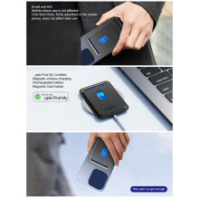 pour Wallet Find My, Tracker de Localisation Intégré pour 12/13/14/15/16 avec Batterie Rechargeable Sans Fil