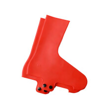Couvre-chaussures de vélo imperméables en caoutchouc-Rouge M