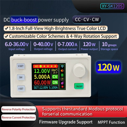 SK120S Adjustable  Regulated Power Supply+K485X Module Constant Voltage Constant Current 7A 120W Step-Down Module