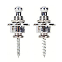 Verrous de sécurité pour sangle de guitare, 2 pièces,-Argent M