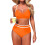 Women's High Waisted Bikini Sets Two Piece Swimsuits-Orange M 1