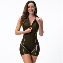 Comfortable Women's Diving Suit Sun-Coffee color XXL