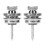 2 Pack Guitar Strap Lock Button Nonlip Guitars-Silver L 1
