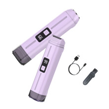 Rechargeable Body Hair Shaver Double Head Electric Hair-Purple